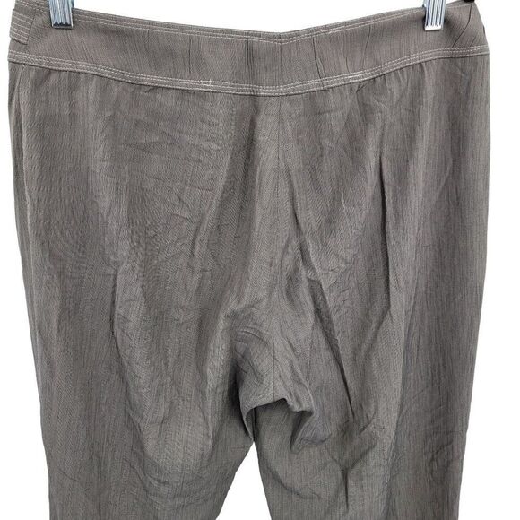 Vex Trouser Pants 42 Gray Lightweight High-Rise Wide Flowy Contrast Stitching - Picture 7 of 10
